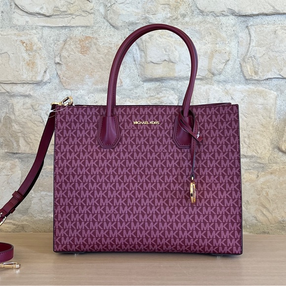 Michael Kors Mercer Signature Satchel handbag/Wallet option NWT - Picture 3 of 15